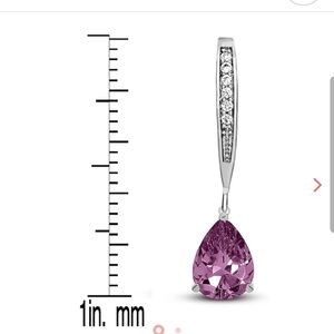 Elegant Silver and Purple Drop Earrings